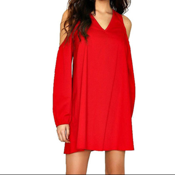 Dresses & Skirts - NWT Semi-Sheer Cold Shoulder Dress